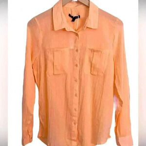 Chico’s top 100% cotton soft orange color size 2